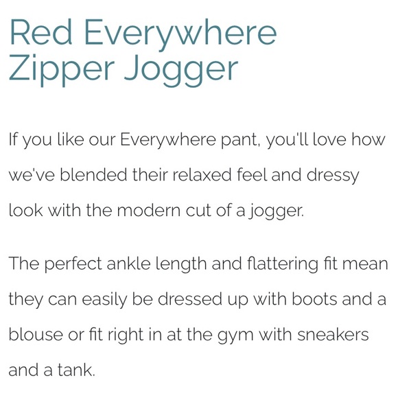 Zyia red zipper everywhere joggers Medium - Picture 2 of 6